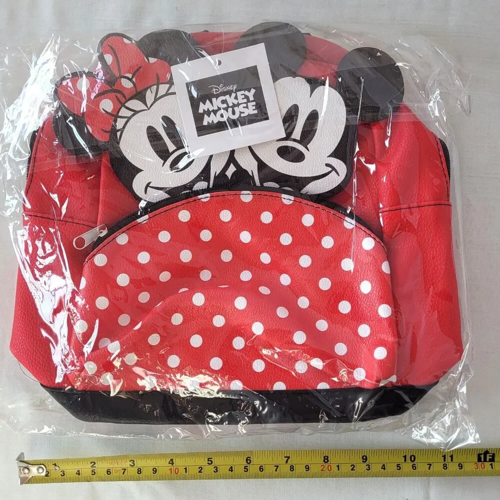 Disney Mickey Minnie Mouse Mini Backpack NWT Red